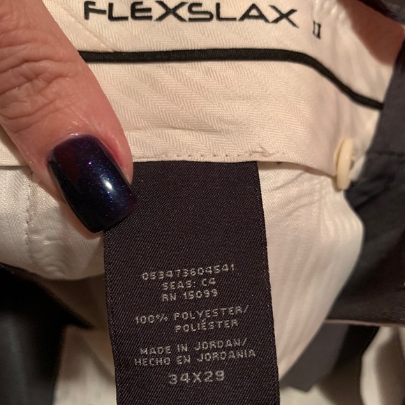 Men's Gray Dress Pants-size 34X29-FlexSlax - Picture 2 of 2